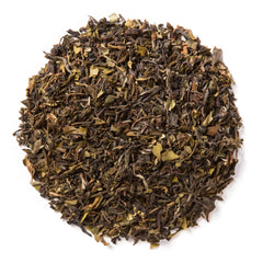 Davidson's Organics Himalayan White tea poured into a cup, floral aroma and light sweetness.