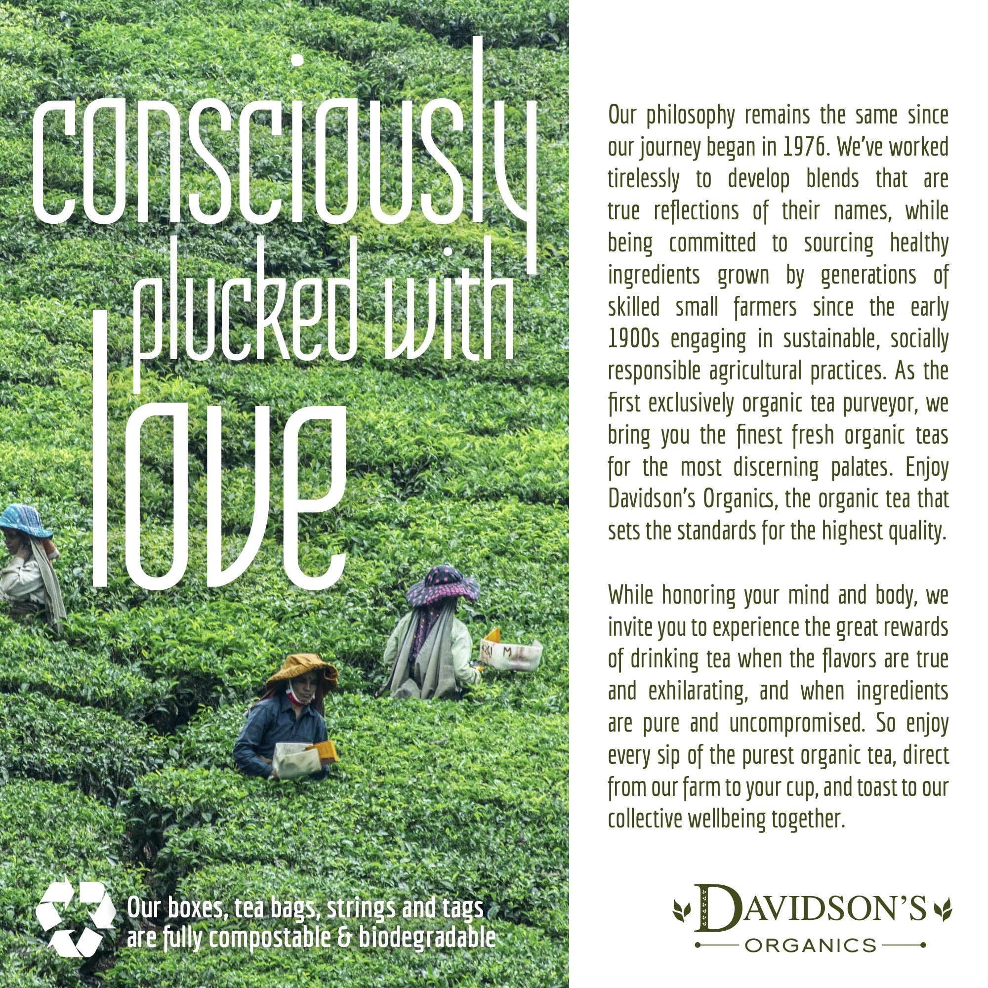 Davidson's Organics label signals USDA organic certification for clean ingredients