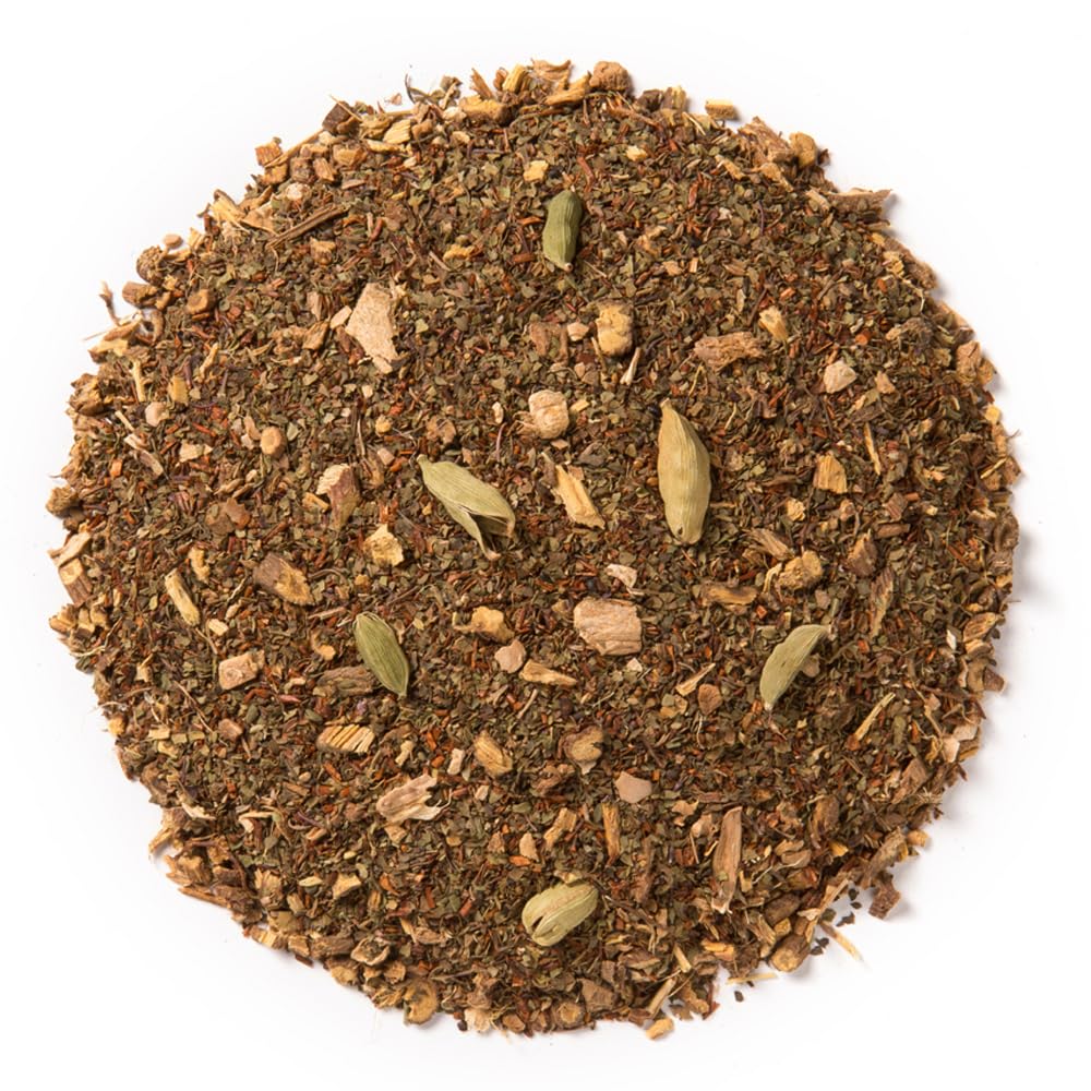 Davidson's Tulsi Licorice Root cup during steep—warm spice notes and balanced sweetness.
