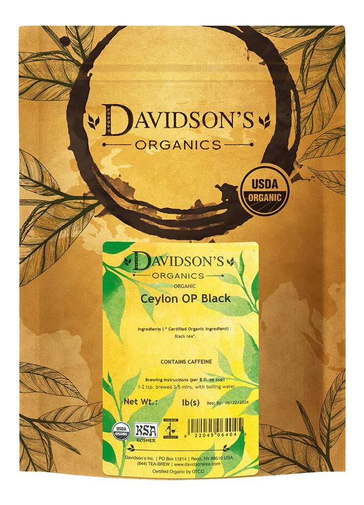 Davidson's Ceylon OP Black loose leaf tea for a bold breakfast brew