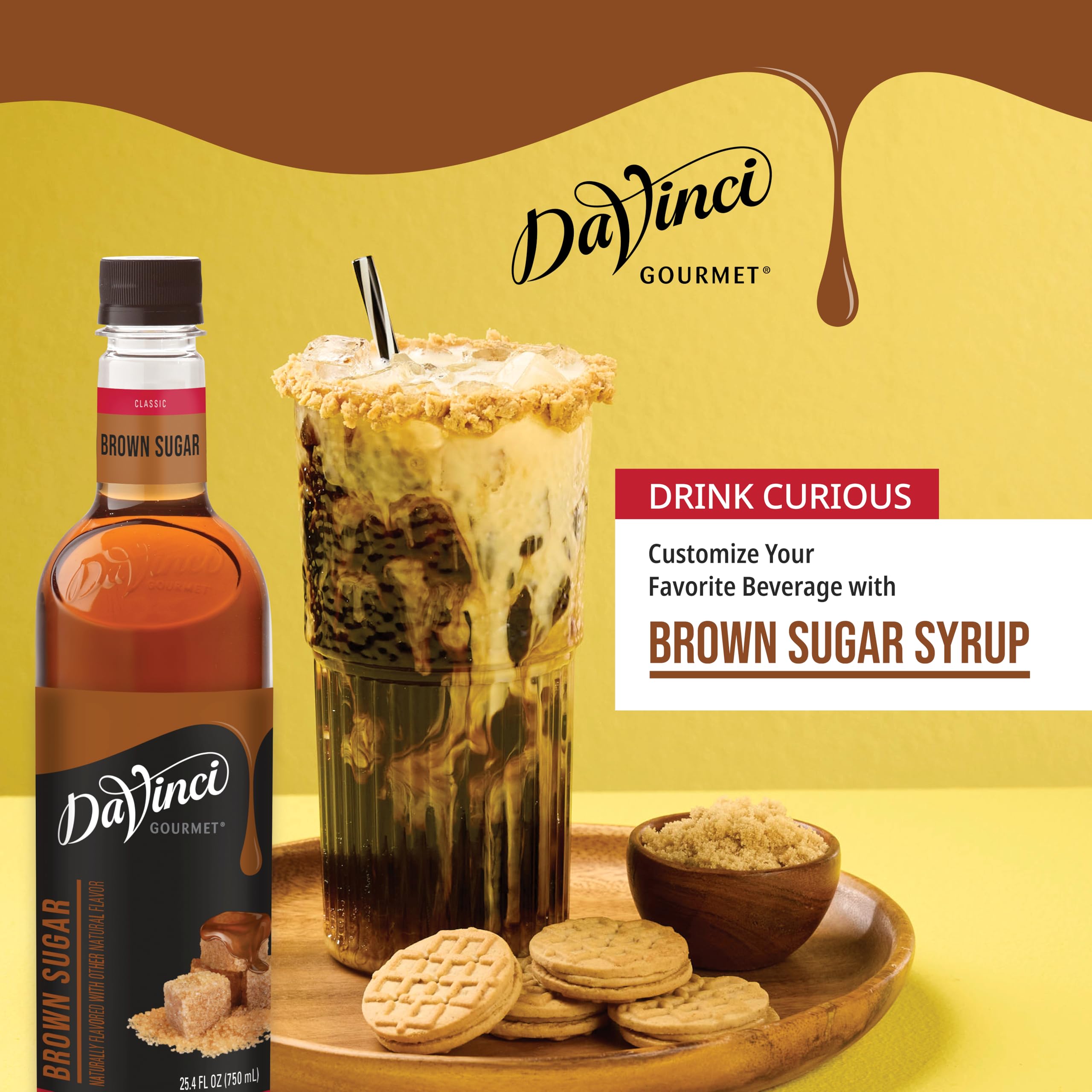 DaVinci Gourmet Brown Sugar Syrup aroma fills the kitchen with inviting sweetness.