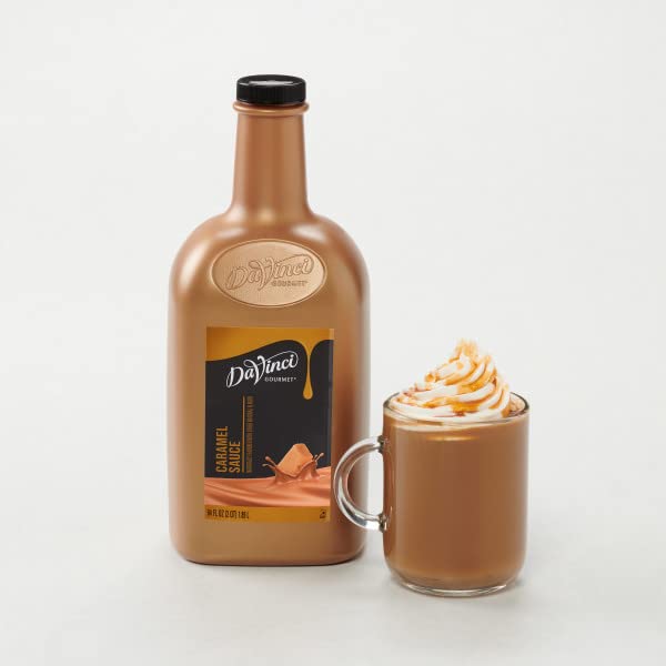 DaVinci Gourmet Classic Caramel Sauce added to espresso drinks for rich notes.