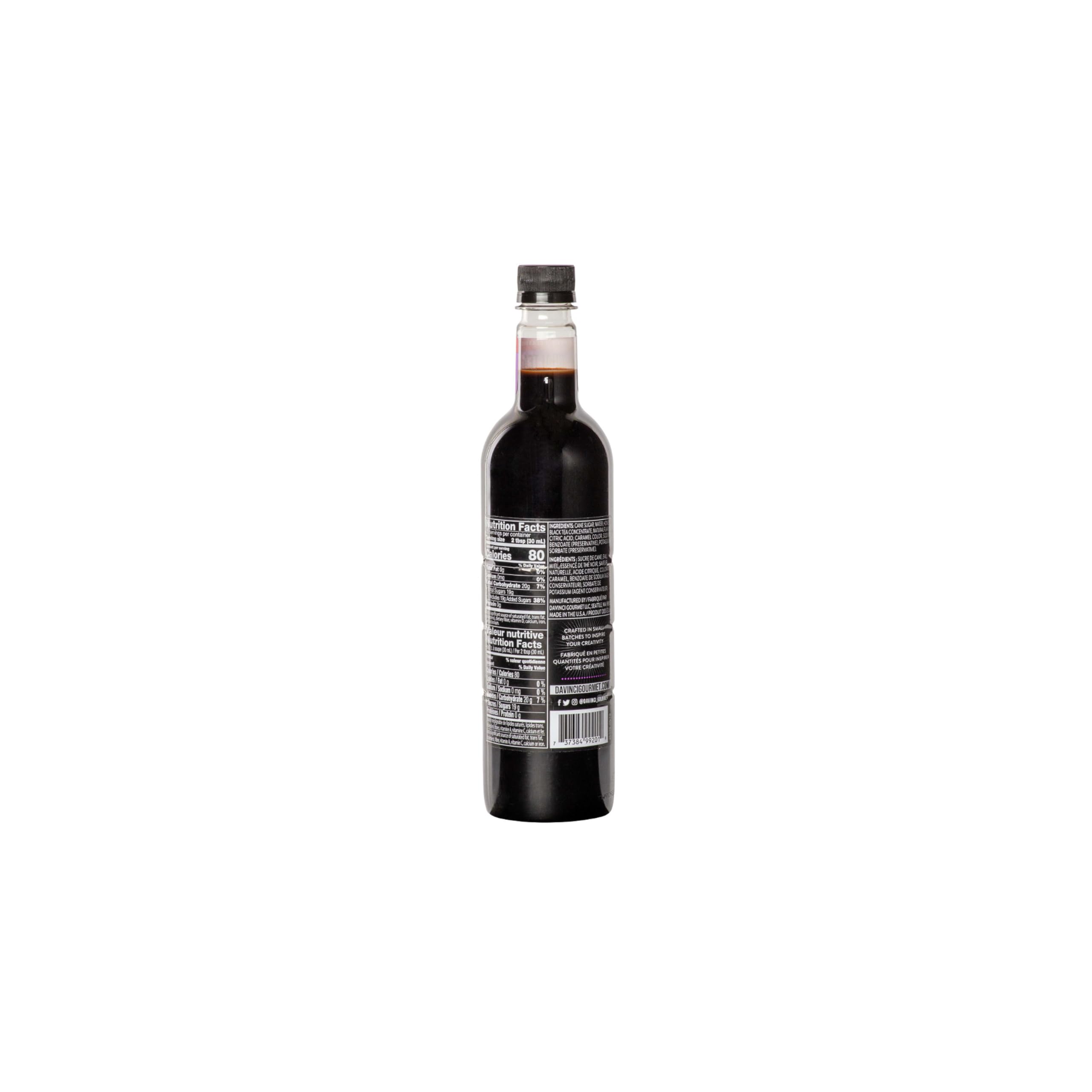 Pour shot of DaVinci Gourmet Classic Chai Concentrate delivering smooth spice notes