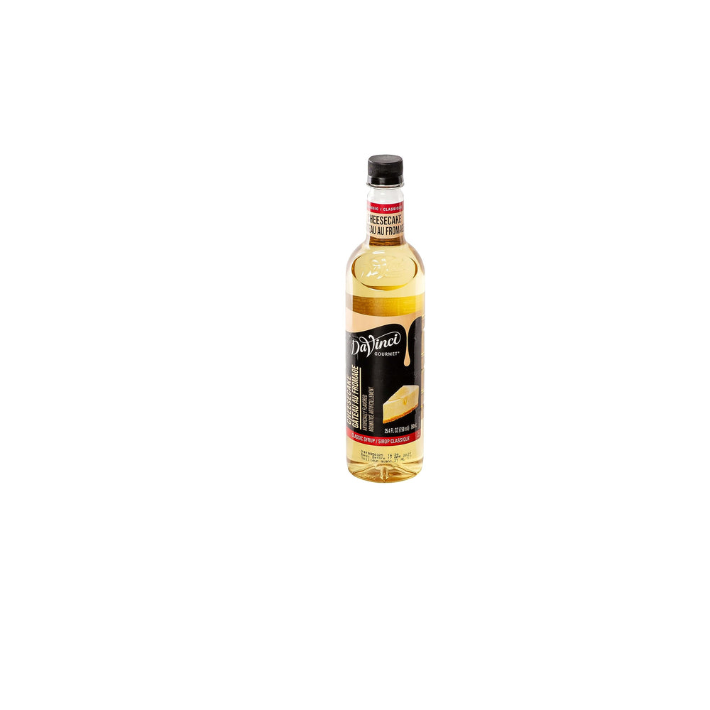 DaVinci Gourmet Classic Cheesecake Syrup mixed into frozen yogurt for flavor.