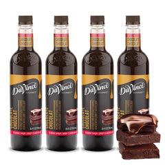 DaVinci Gourmet Classic Chocolate Syrup bottle showcases premium flavor for beverages and desserts.