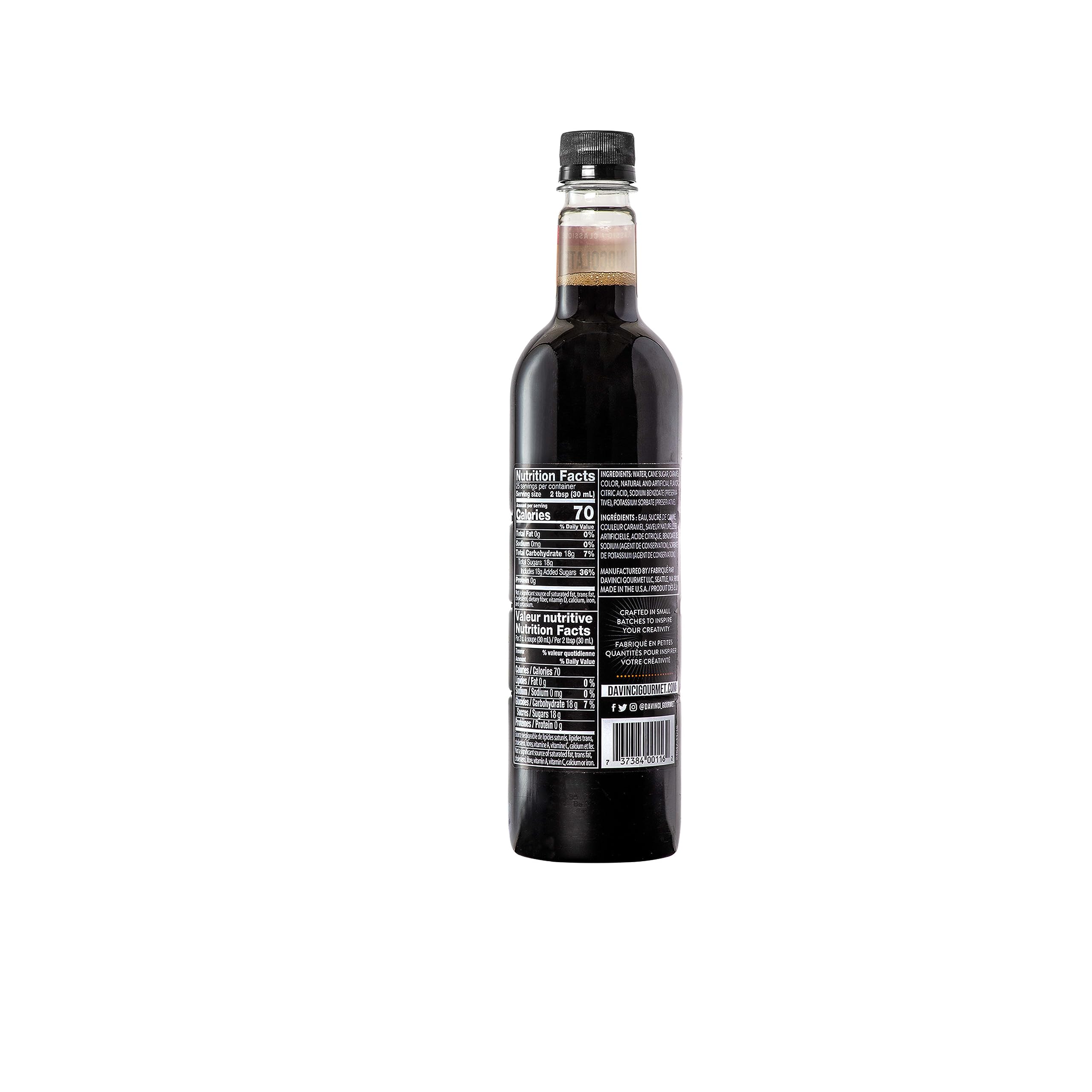 DaVinci Gourmet Classic Chocolate Syrup coffee image with rich mocha notes in every sip.
