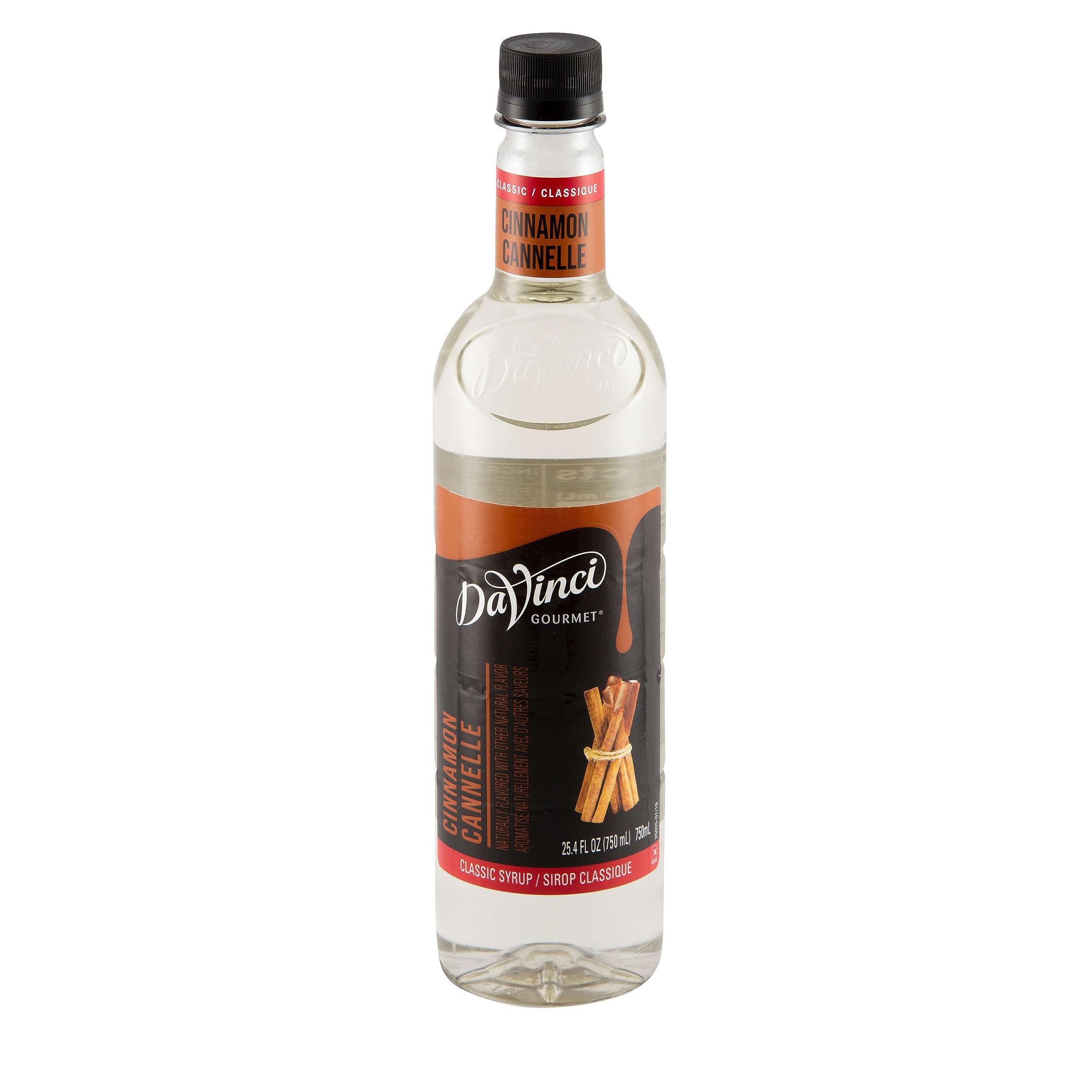 DaVinci Gourmet Classic Cinnamon Syrup Italian soda enhances texture and flavor.