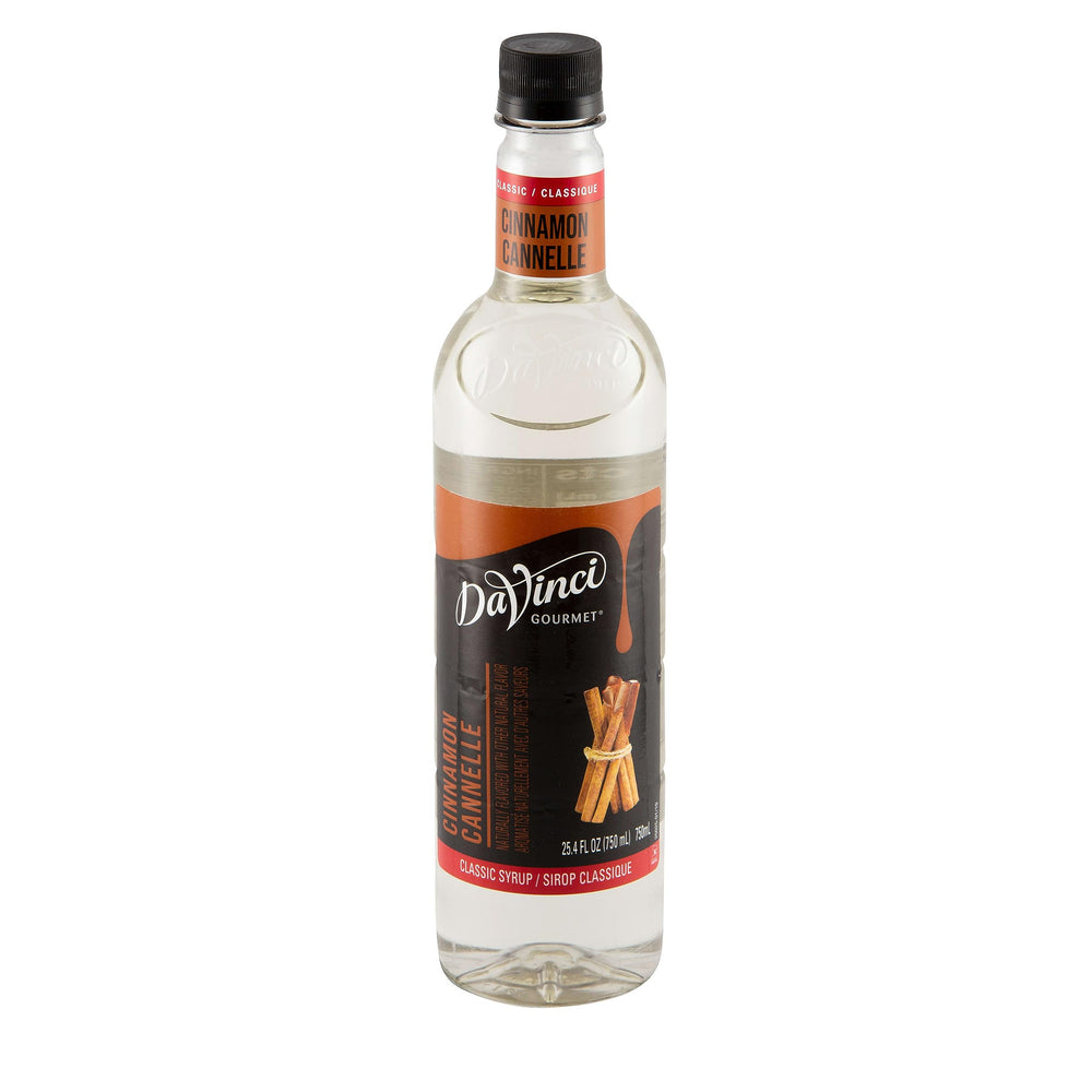 DaVinci Gourmet Classic Cinnamon Syrup Italian soda enhances texture and flavor.