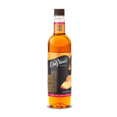 DaVinci Gourmet Classic Peach syrup bottle adds real peach flavor to cold drinks.
