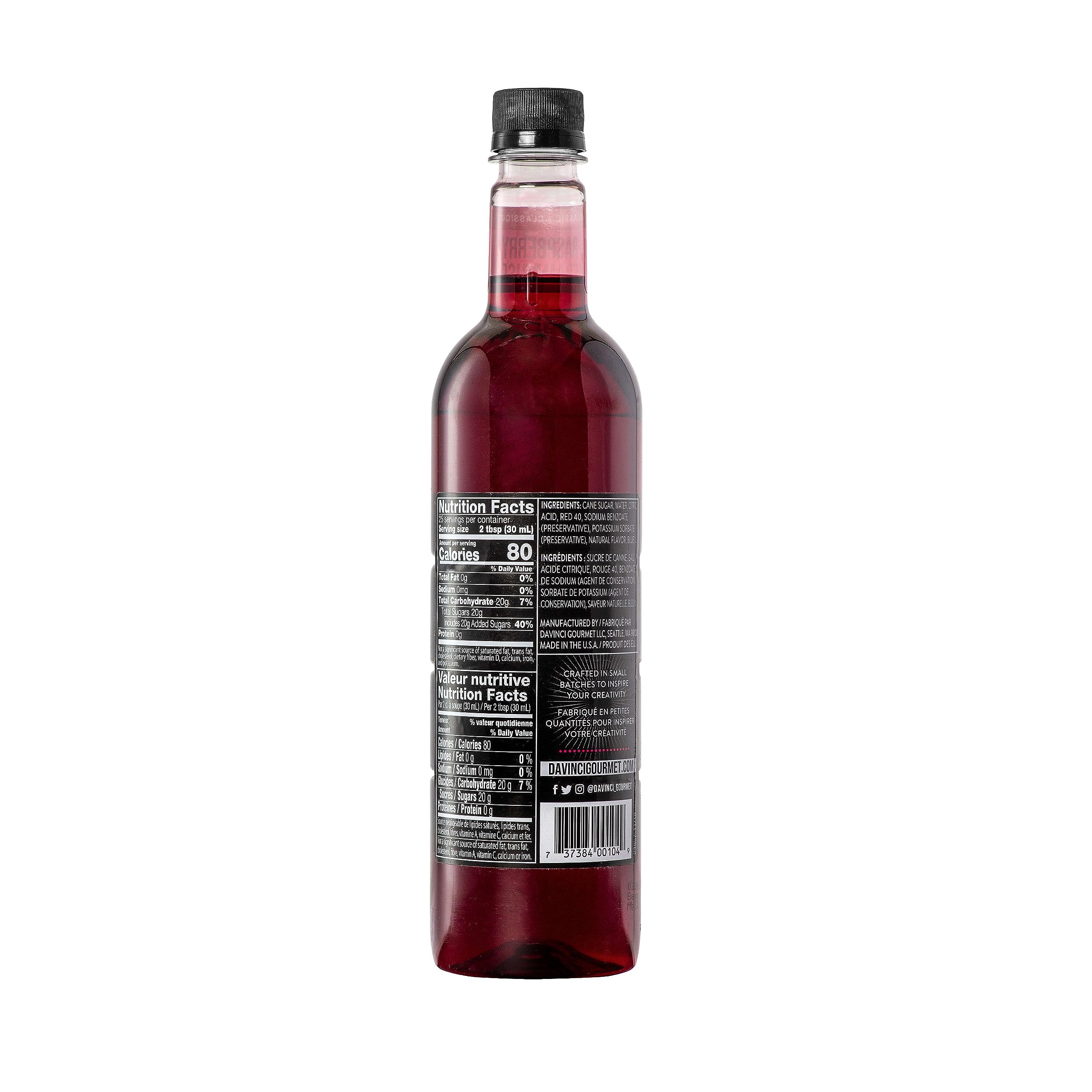 DaVinci Gourmet Classic Raspberry Syrup cocktail image demonstrates berry sweetness in mixed drinks.