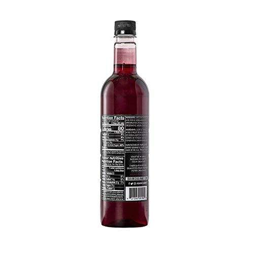 DaVinci Gourmet Classic Raspberry Syrup pour shows vivid color and smooth flow for beverages.