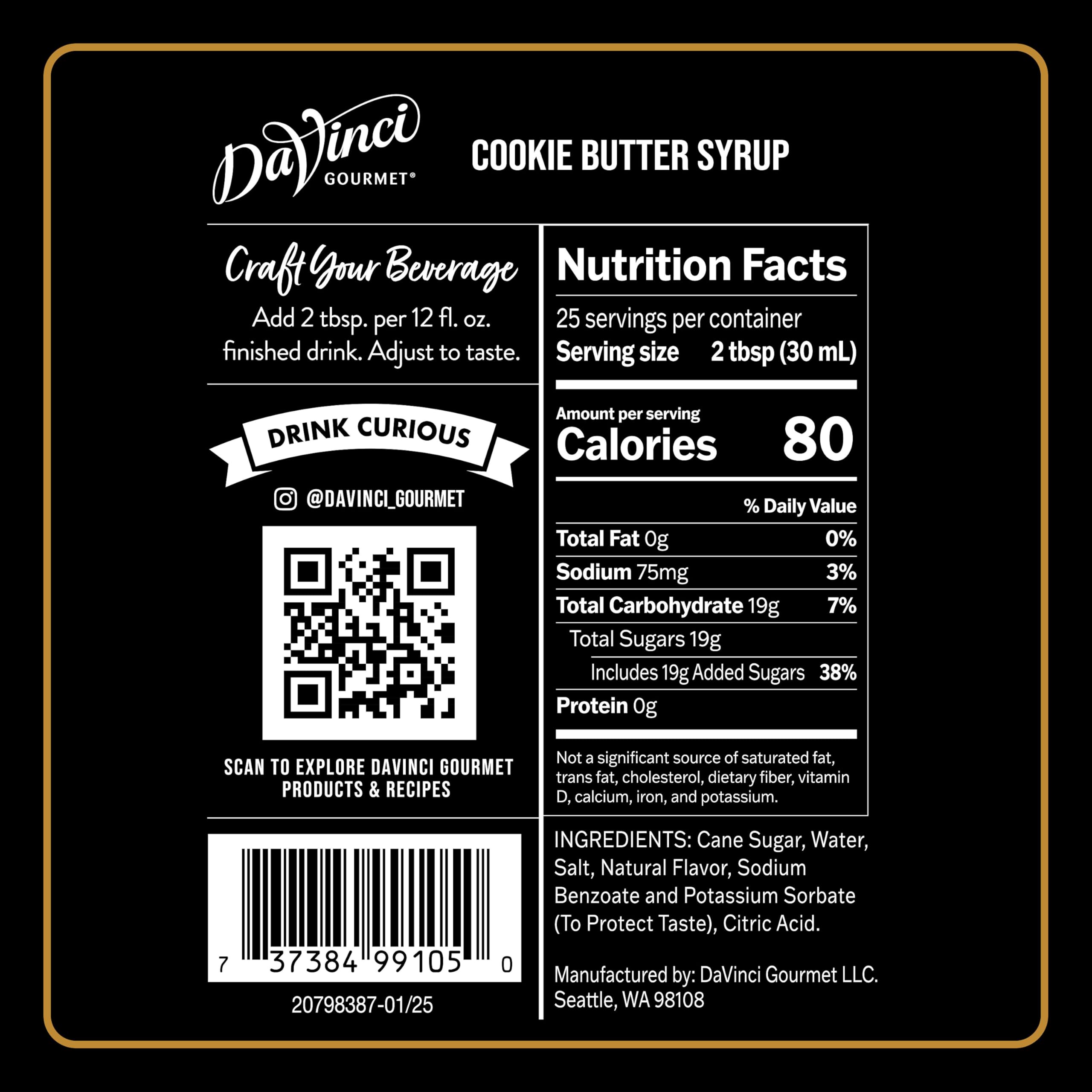 Cookie Butter Syrup pump shows easy flavoring for beverages