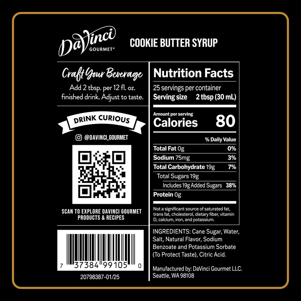 Cookie Butter Syrup pump shows easy flavoring for beverages