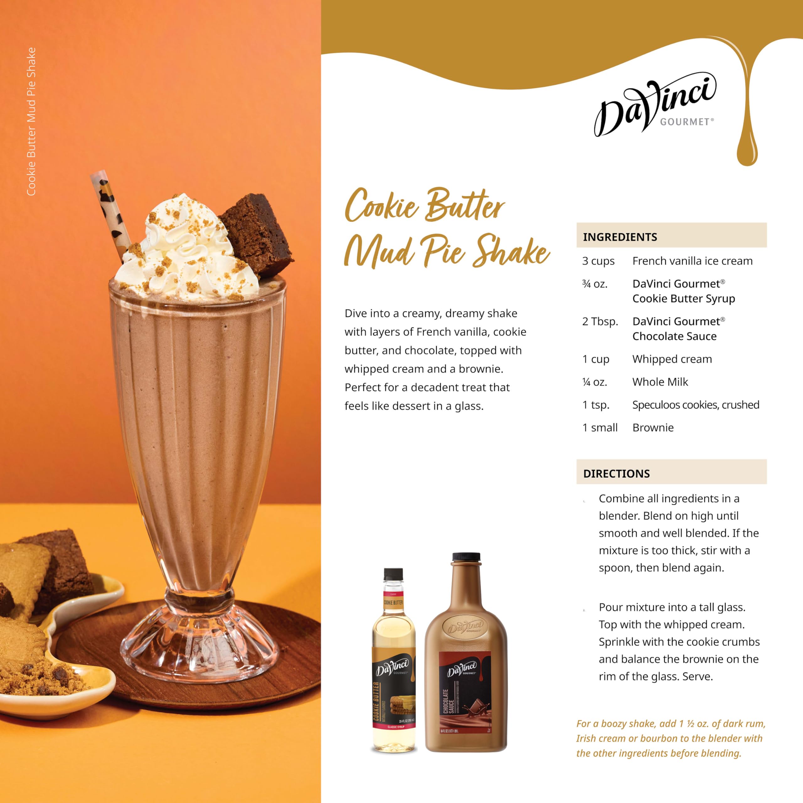 Vanilla latte enhanced by Cookie Butter Syrup drizzle and spice