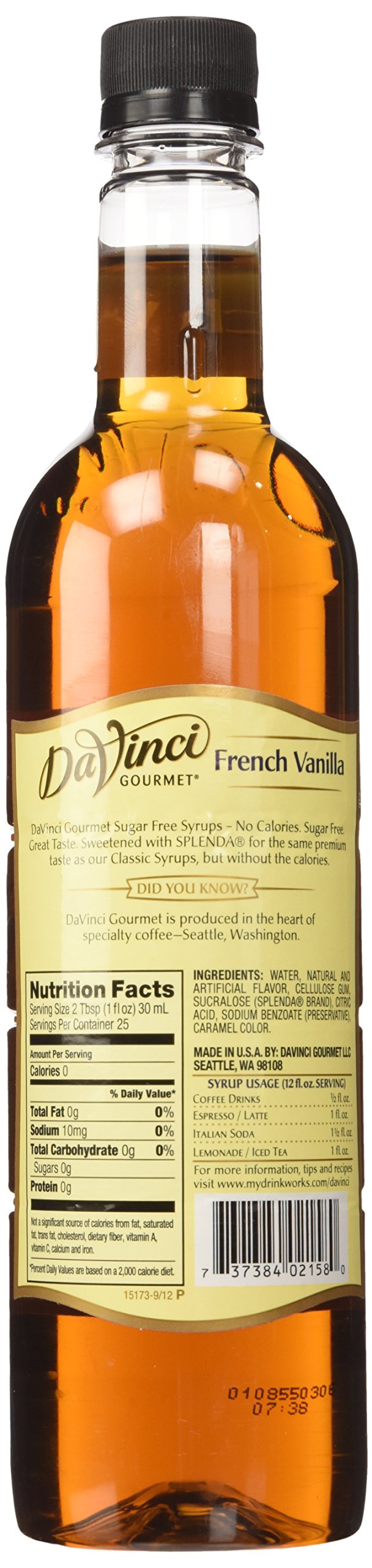 DaVinci Gourmet French Vanilla Sugar Free Syrup boosts baking and cooking flavor.