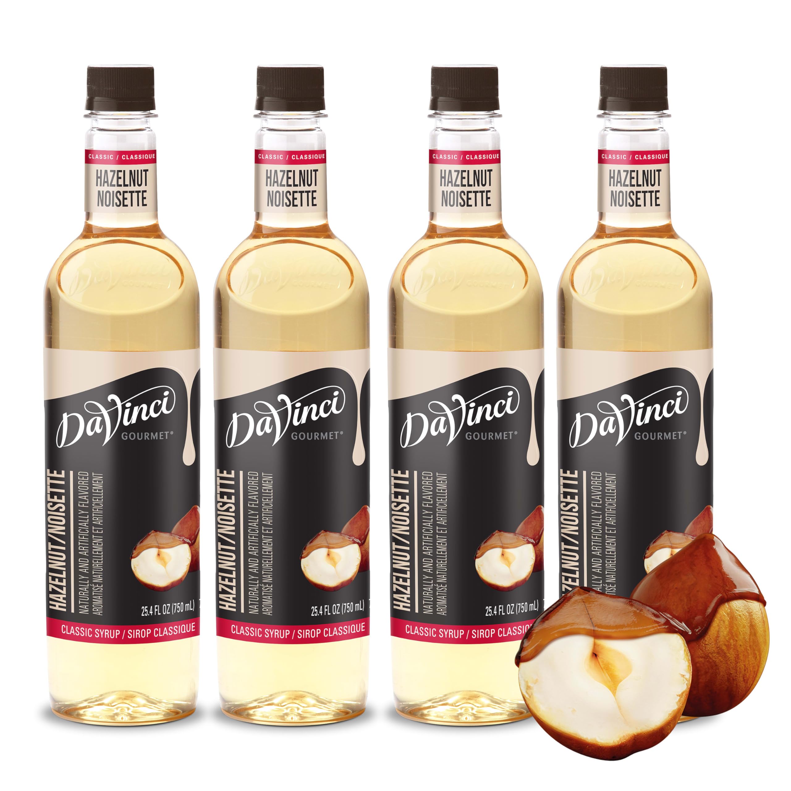 DaVinci Gourmet Hazelnut Syrup bottle ready for coffee flavor enhancement