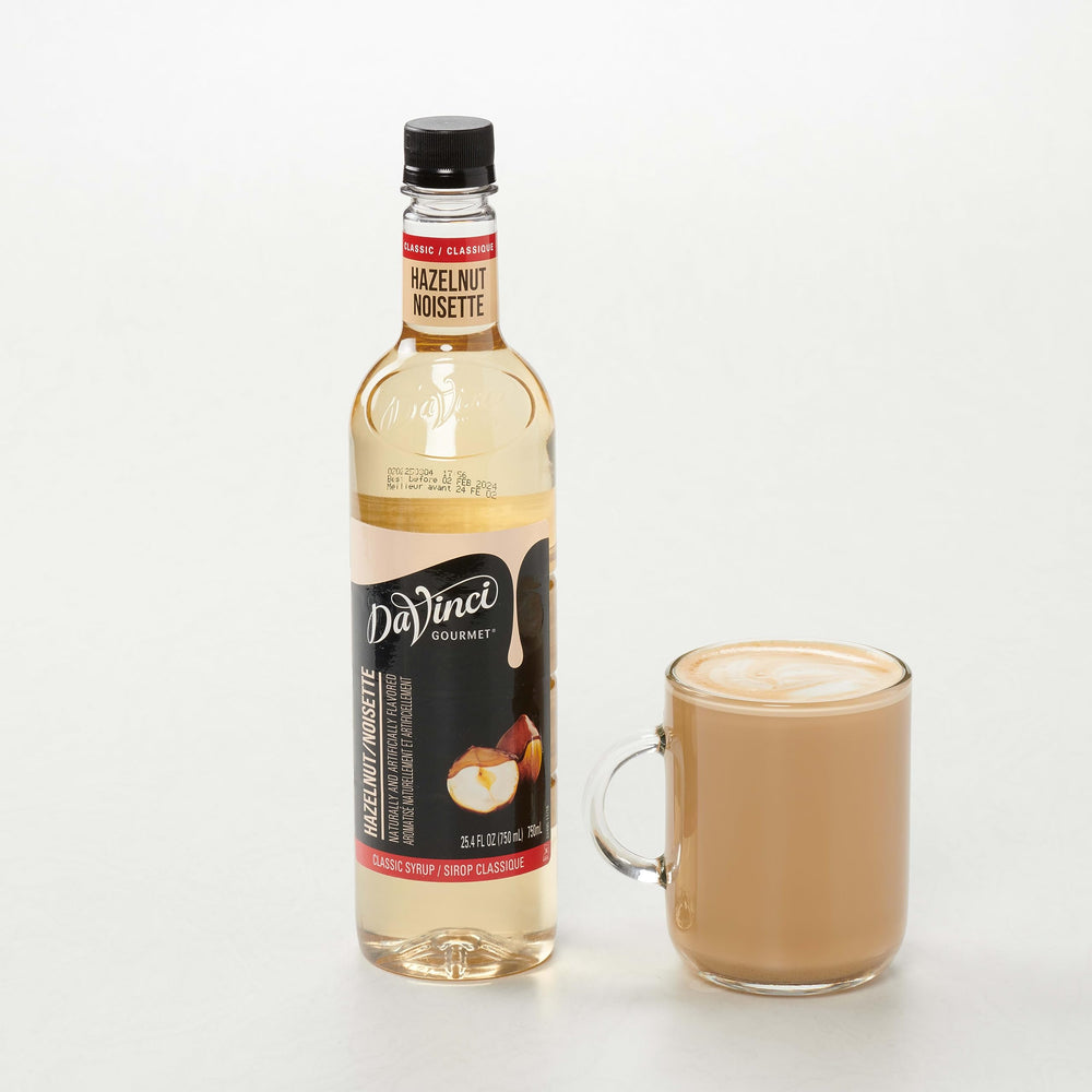 DaVinci Gourmet Hazelnut Syrup in a cocktail setup