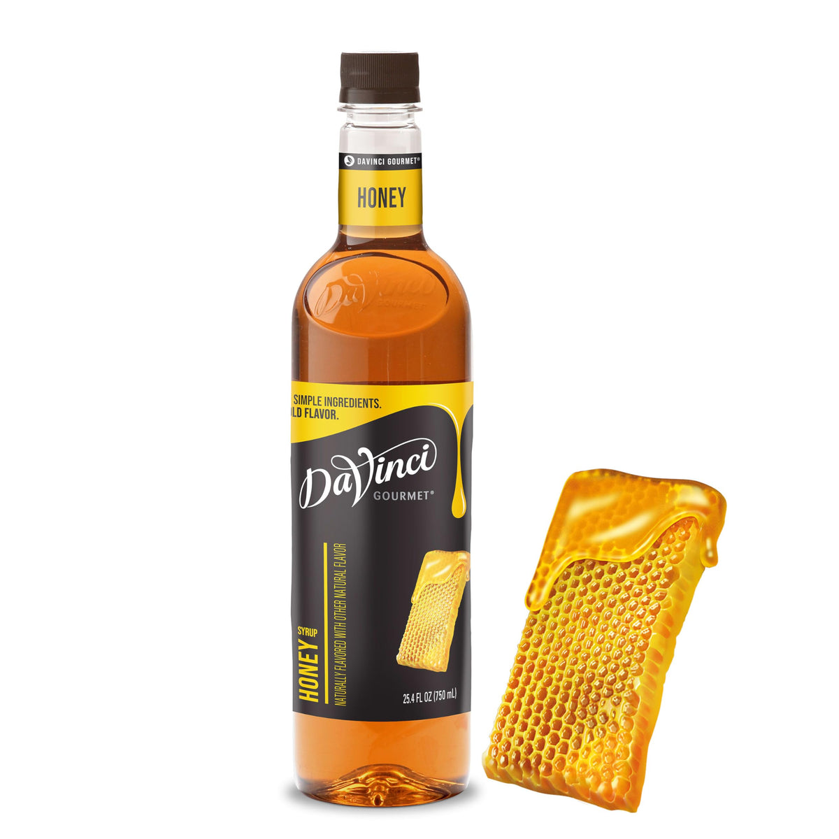 DaVinci Gourmet Honey Syrup bottle showcasing premium flavor for drinks