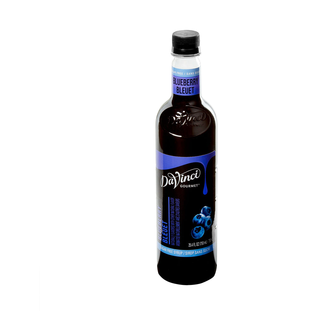 Creamy latte flavored with sugar-free blueberry syrup for berry flavor.
