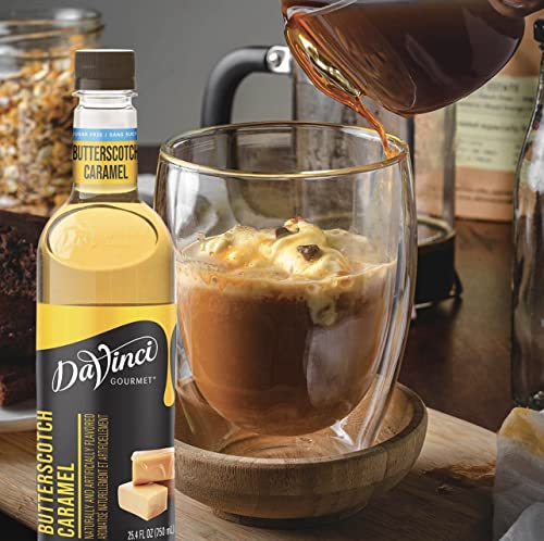 DaVinci Gourmet Sugar-Free Butterscotch Syrup elevates cocktails and mocktails with caramel depth