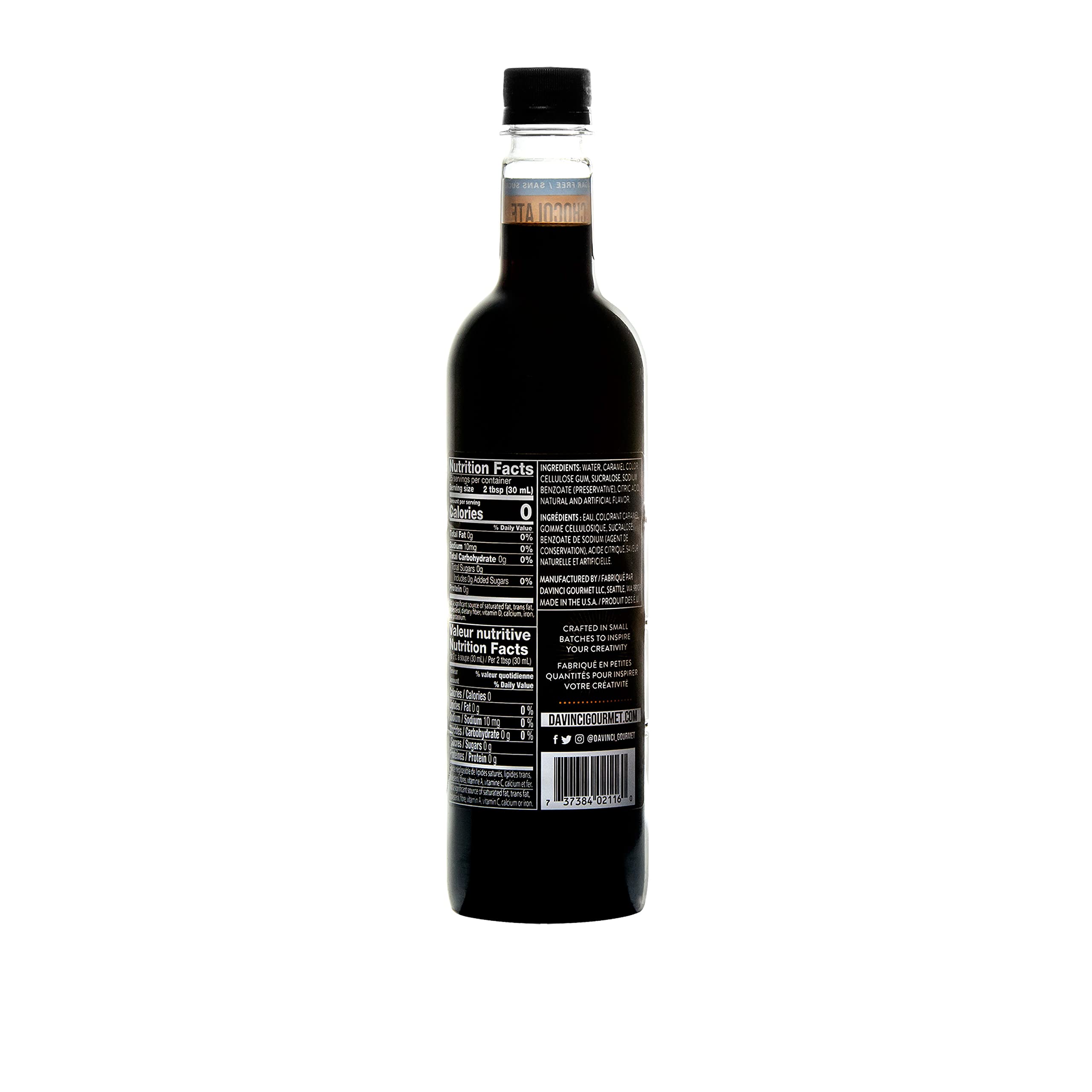 DaVinci Gourmet Sugar-Free Chocolate Syrup latte art showcasing sugar-free indulgence