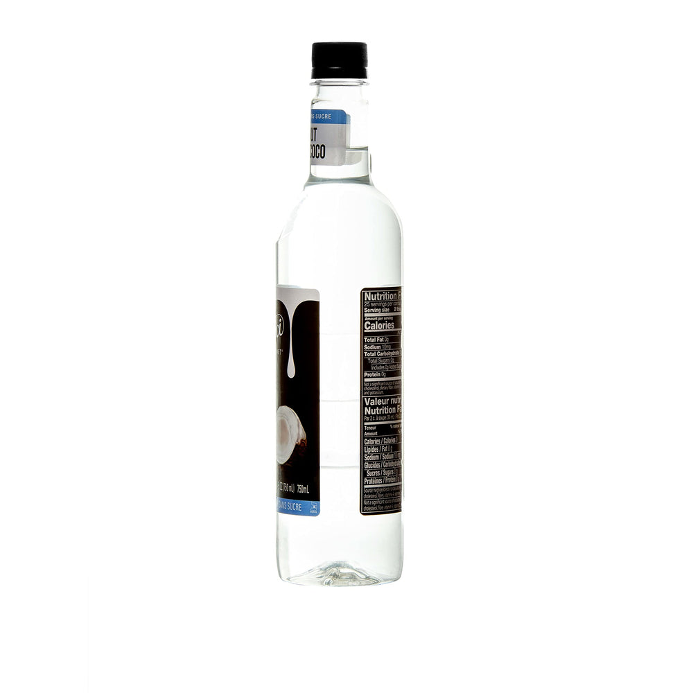DaVinci Gourmet Sugar Free Coconut Syrup backbar setup for premium flavor options.
