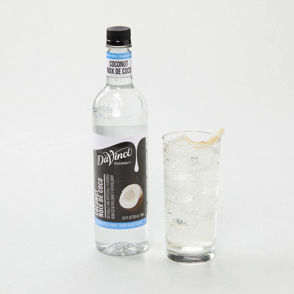 DaVinci Gourmet Sugar Free Coconut Syrup drizzle on cake adds coconut sweetness without calories.