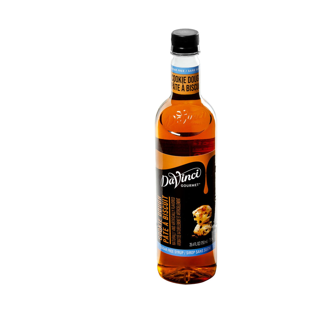 Cafe-ready setup featuring DaVinci Gourmet Sugar-Free Cookie Dough Syrup for customization