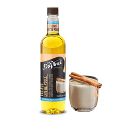 DaVinci Gourmet Sugar-Free Egg Nog Syrup bottle highlights creamy flavor without sugar for coffee