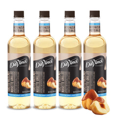 DaVinci Gourmet Sugar-Free Hazelnut Syrup bottle for sugar-free flavor in everyday coffee.