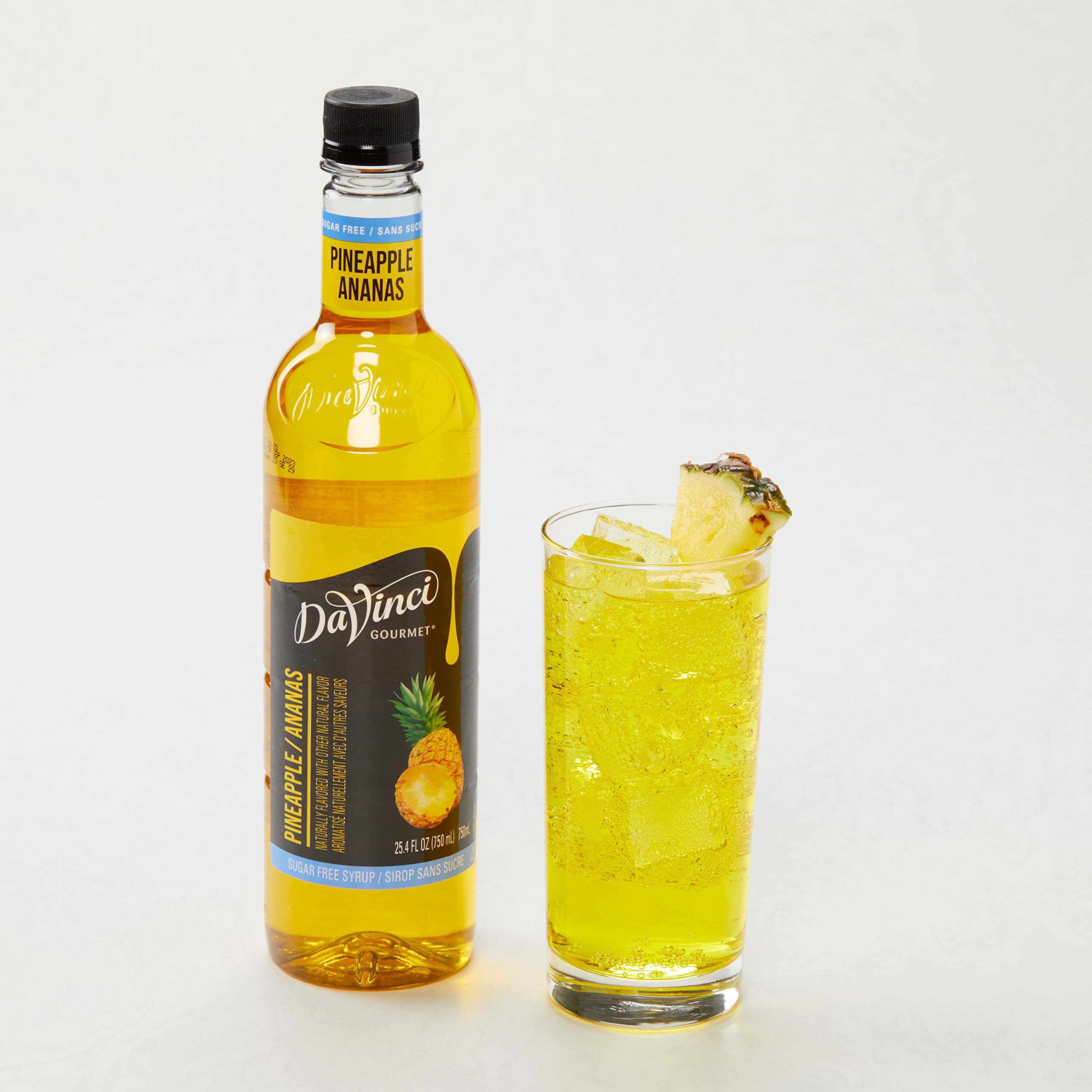 DaVinci Gourmet sugar-free pineapple syrup blending with dairy without curdling