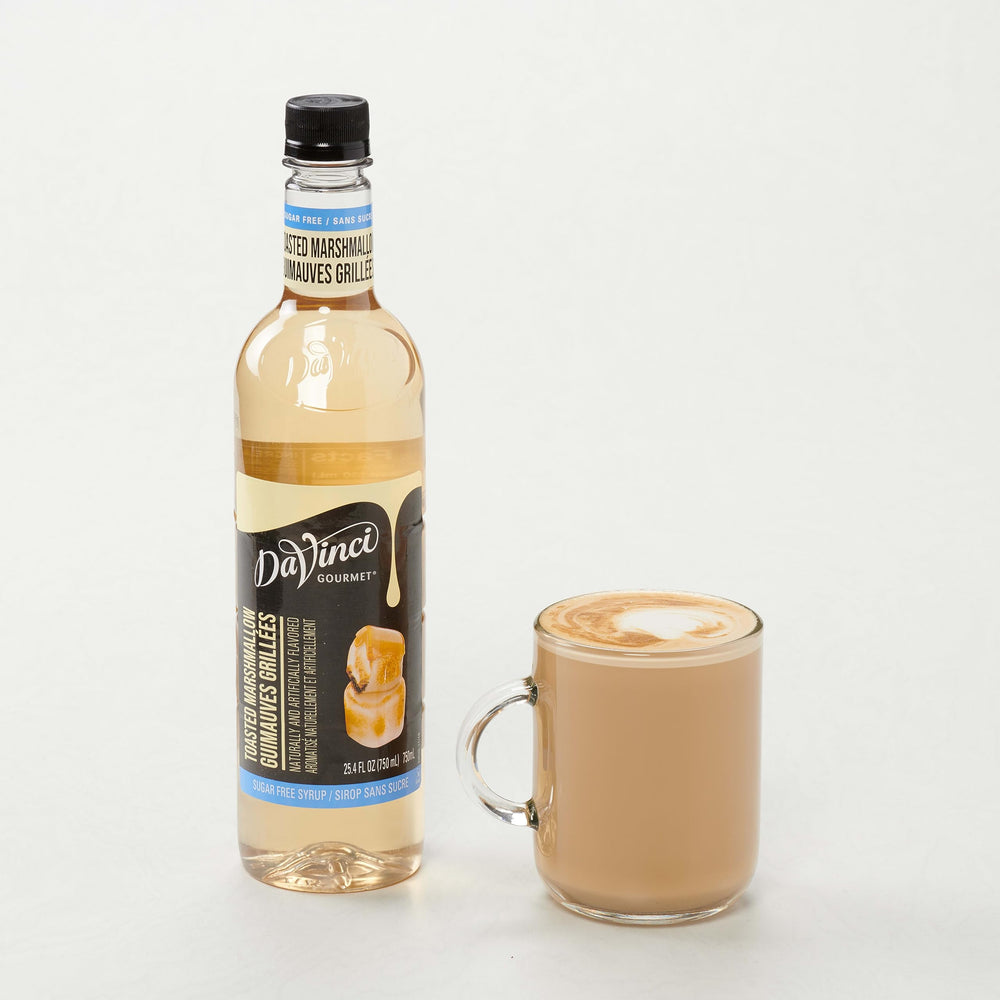 DaVinci Gourmet Sugar-Free Toasted Marshmallow syrup elevates desserts with creamy sweetness.