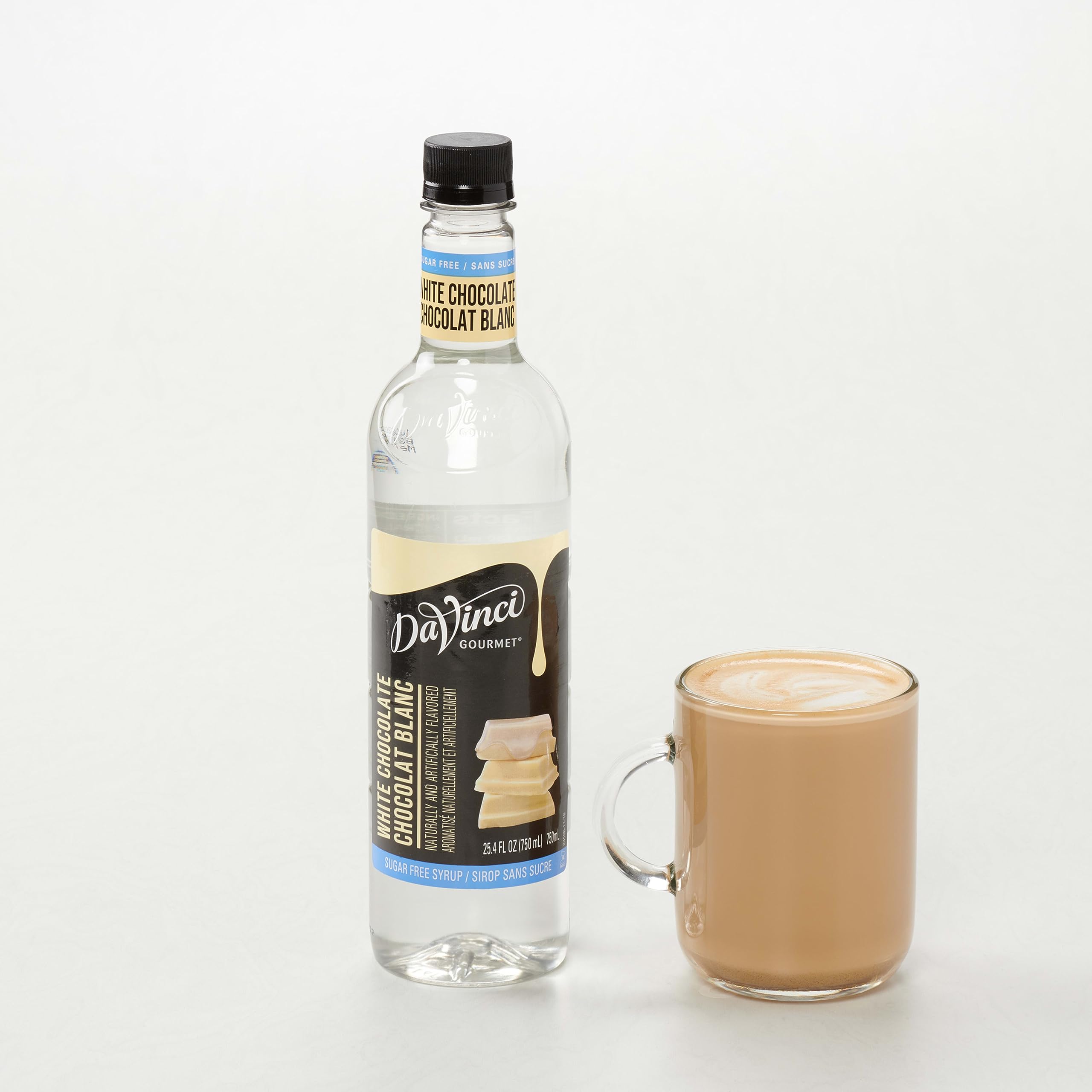 DaVinci Gourmet Sugar-Free White Chocolate Syrup delivers dairy-friendly mix