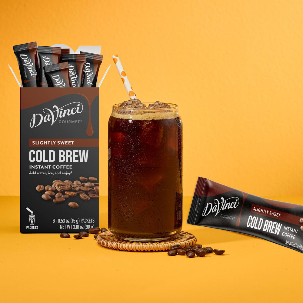 DaVinci Gourmet cold brew on the go, mess-free and quick.
