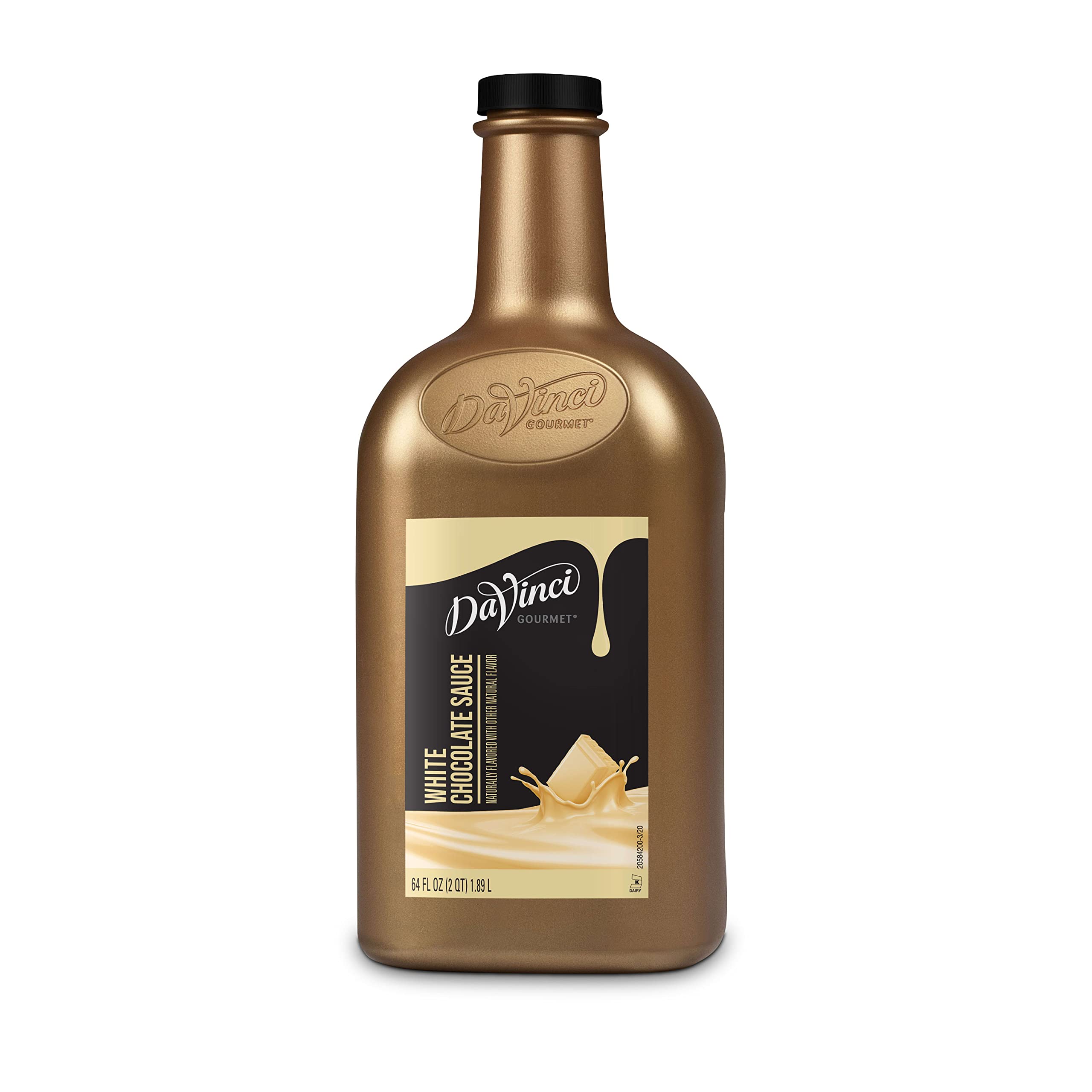 DaVinci Gourmet White Chocolate Sauce bottle ready to elevate drinks
