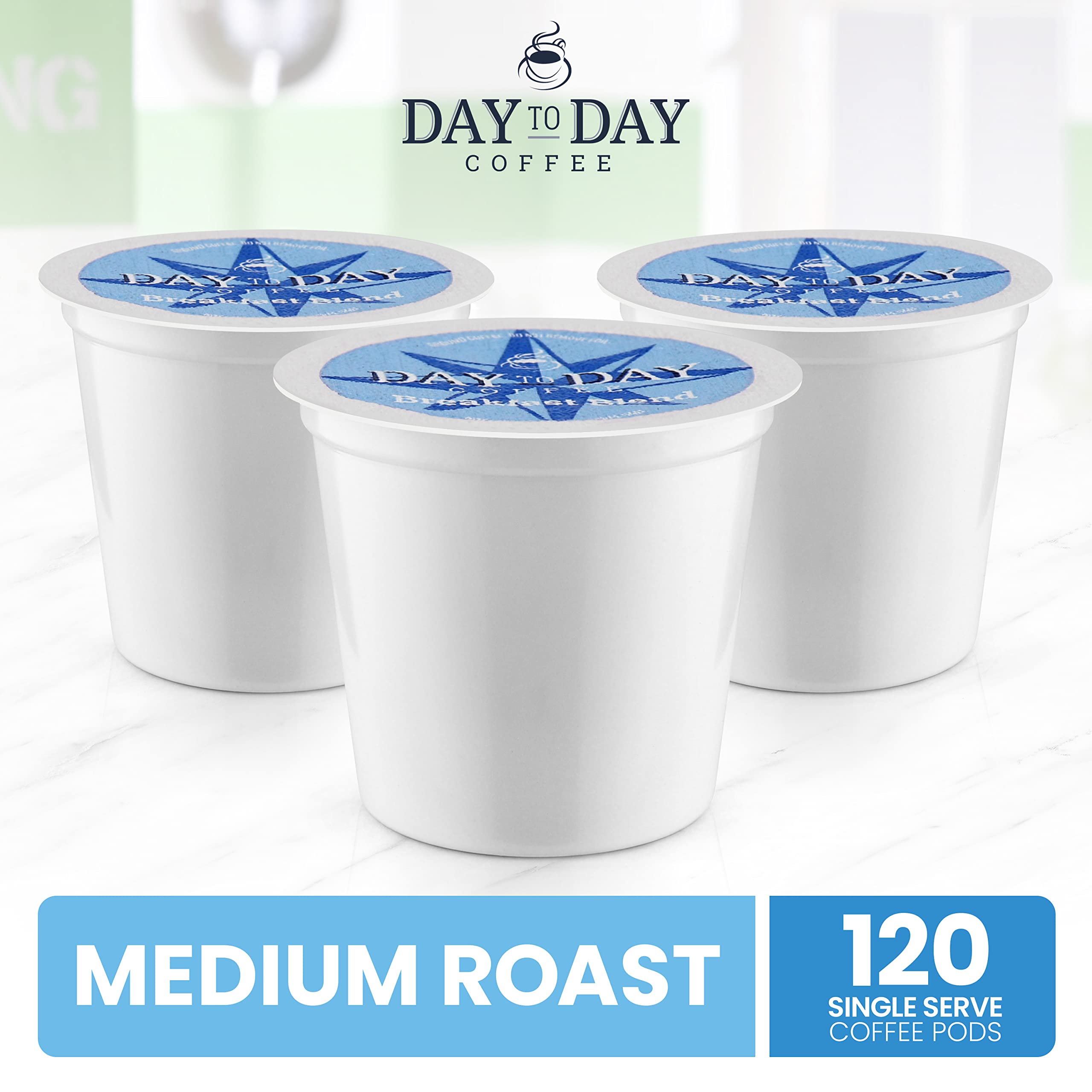 Day To Day Coffee Breakfast Blend aroma rising from cup.