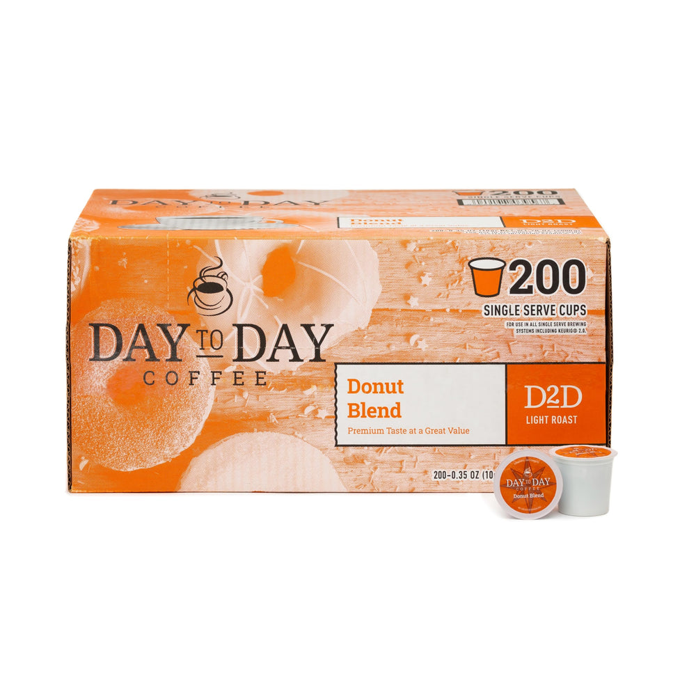 Day To Day Coffee Donut Blend pods deliver bakery-style flavor in every cup.