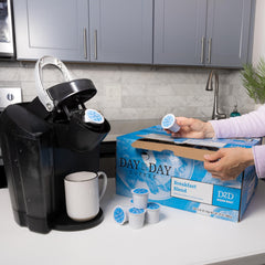 Day To Day Coffee Keurig-compatible pod ready for use in most brewers.