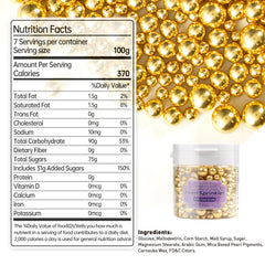 Dazzjoy Gold Pearl Sugar Sprinkles on cake adds festive shine for celebrations