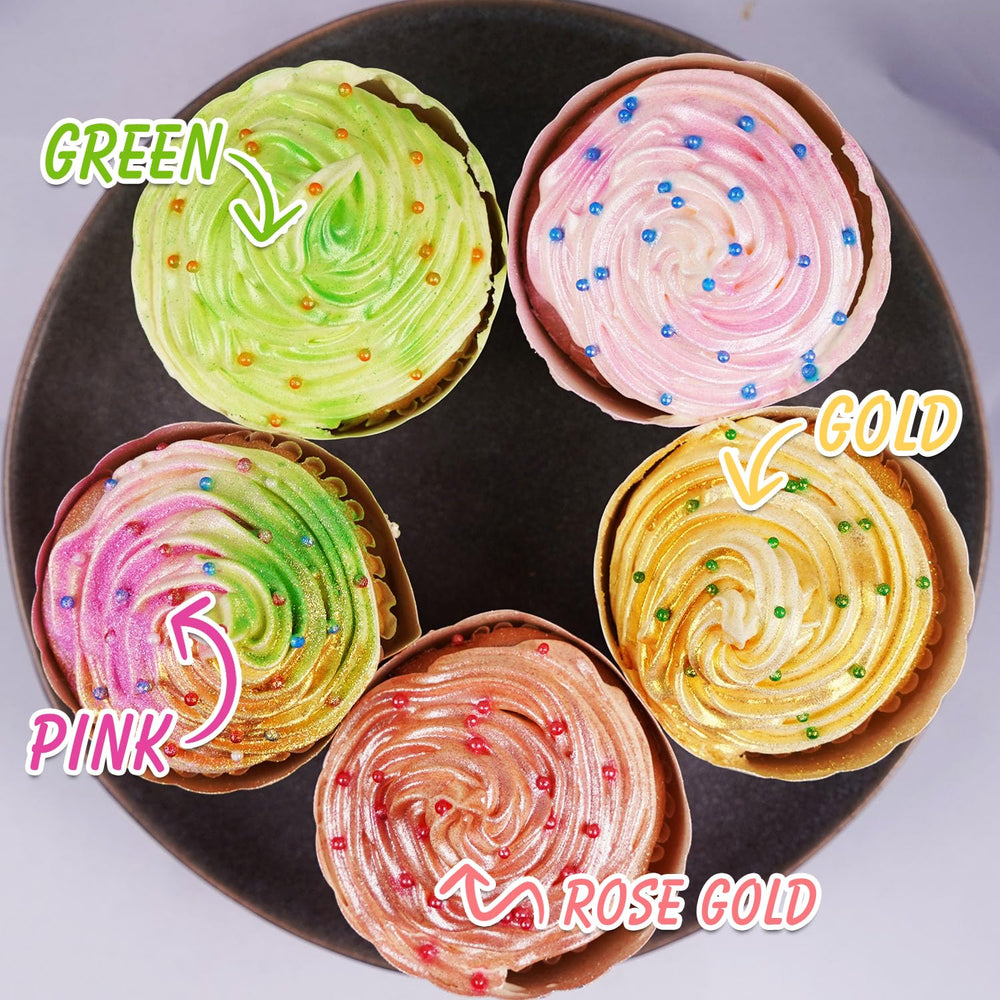 Dazzjoy Pink Edible Glitter graces cakes and cupcakes with edible sparkle.