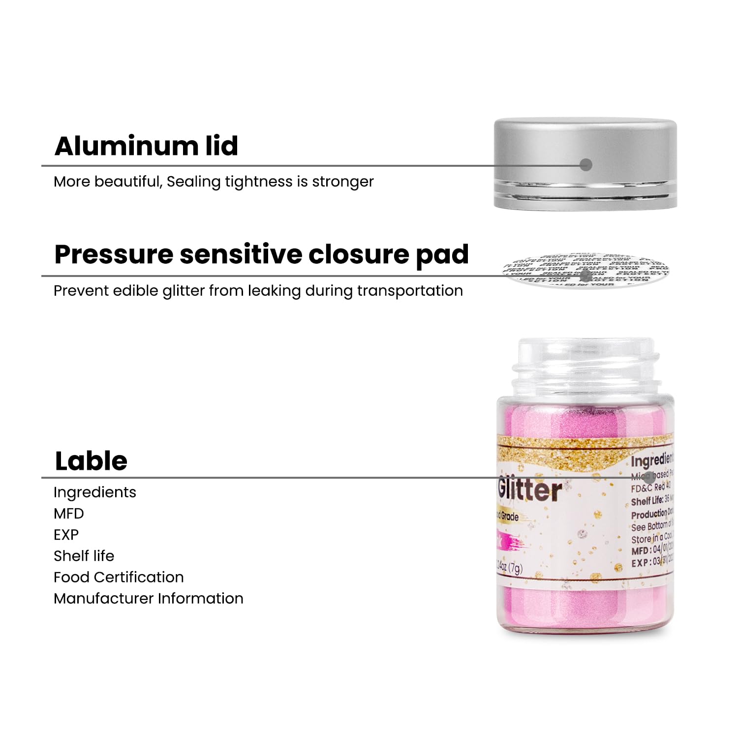 Dazzjoy Pink Edible Glitter decorates chocolates with edible shine.