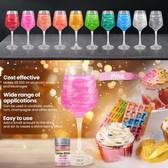 Dazzjoy Pink Edible Glitter dusts cookies with a delicate color accent.