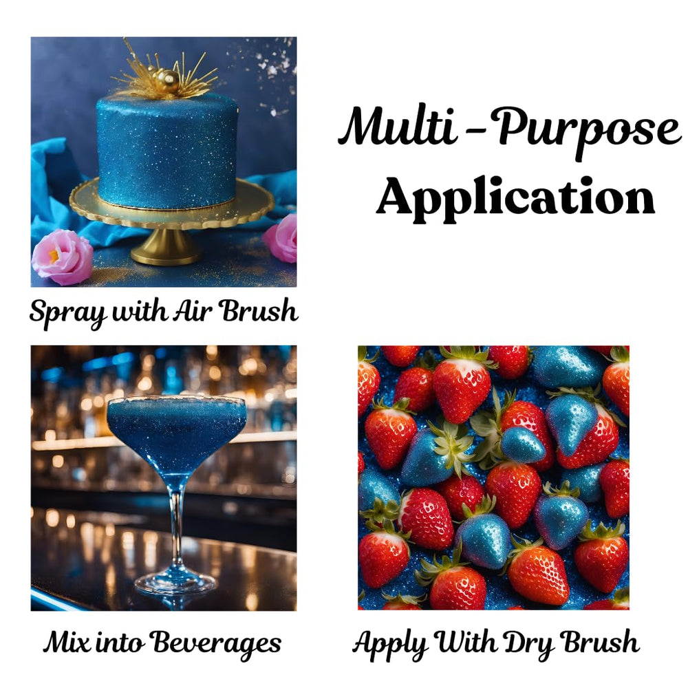 Dazzle Dust blue glitter powder makes cookies and icing look gourmet.