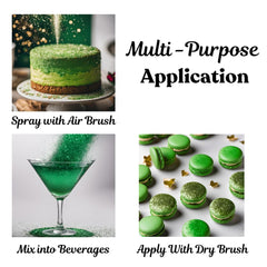 Dazzle Dust green glitter dusting cookies for eye-catching detail.