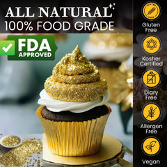 DAZZLE DUST gold cake decor for pro-looking desserts