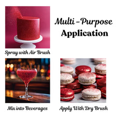 Dazzle Dust red edible glitter decorates cookies with vibrant shine
