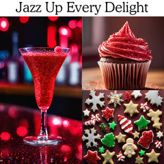 Dazzle Dust red glitter adds radiant luster to icing and frosting