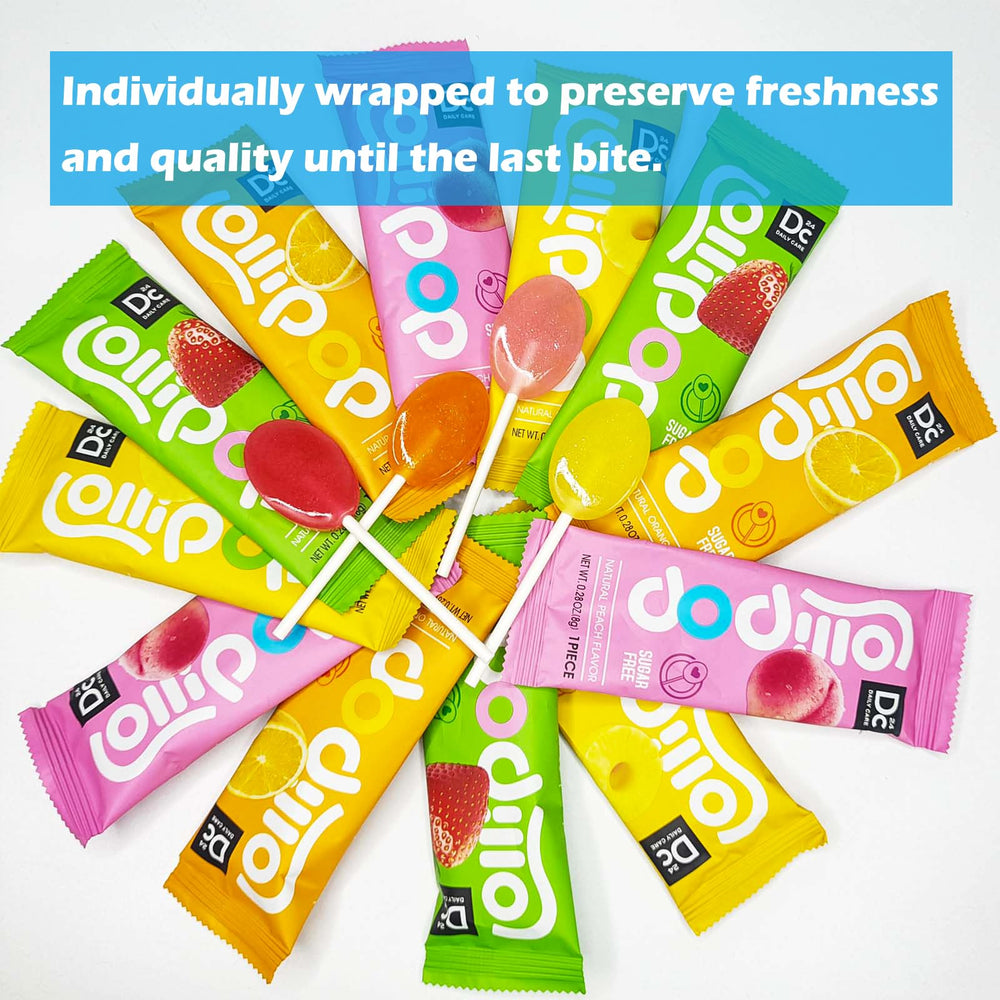 DC24 Daily Care assorted fruit flavors including strawberry pineapple peach orange