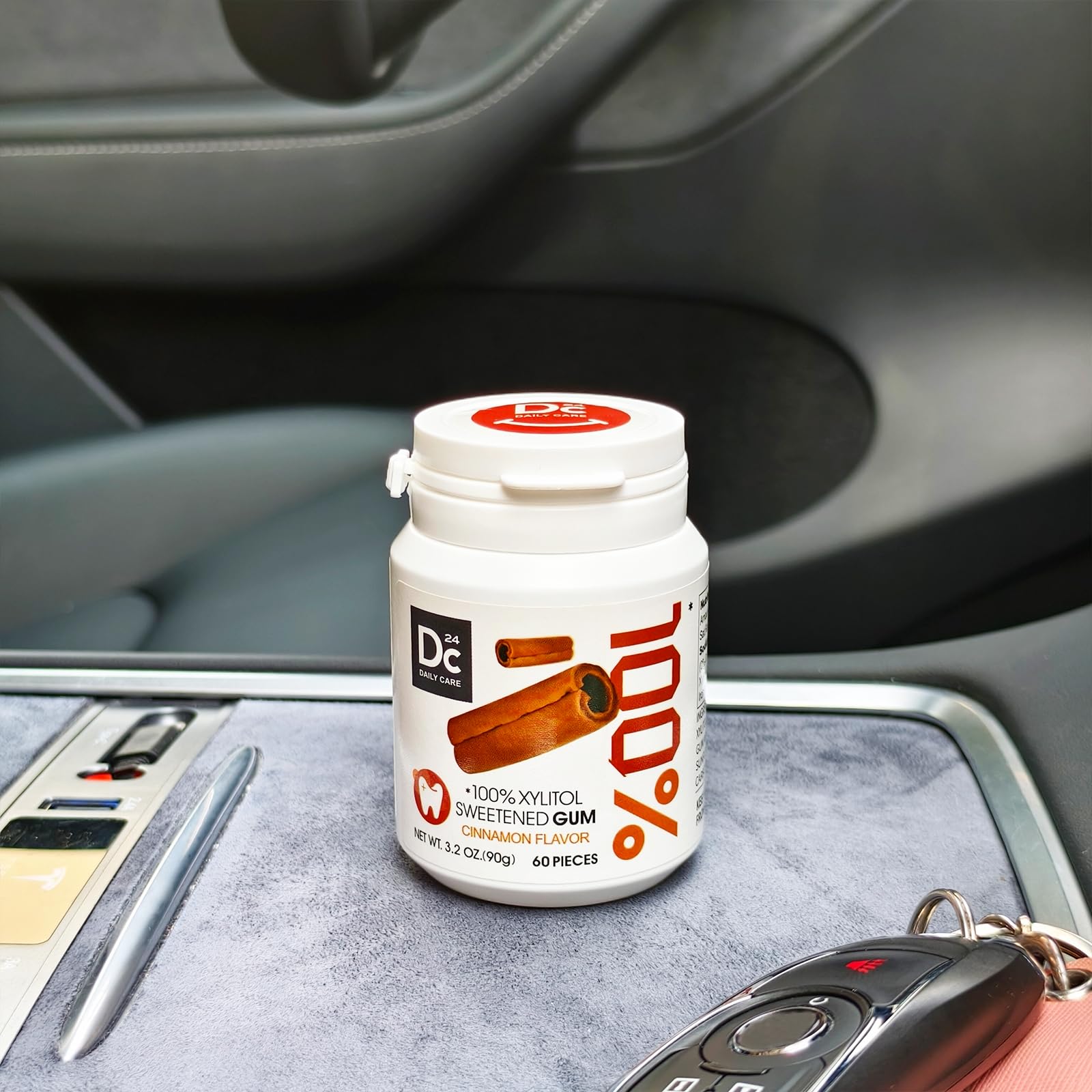 DC24 Daily Care bottle open to reveal 60 pieces per bottle.