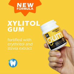 DC24 DAILY CARE gums close-up highlighting smooth texture and fruity aroma.